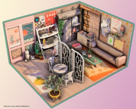 Eclectic Office, Sims Decor, Sims Memes, Sims Freeplay Houses, Fantasy Bedroom, Sims Builds, Sims 4 House Plans, Sims 4 House Design, Casas The Sims 4