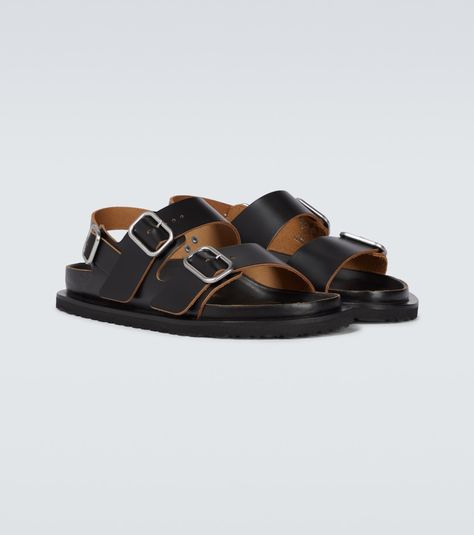 Birkenstock x Jil Sander – Sandales Milano en cuir noir Jil Sander Birkenstock, Birkenstock Sandals, Jil Sander, Designer Brands, Leather Sandals, Birkenstock, Fall In Love, Saint Laurent, In Love