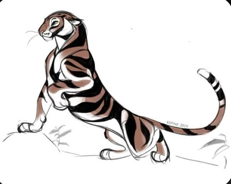 Tiger Drawing, Animal Crossing Island Ideas, Big Cats Art, Tiger Art, Fantasy Creatures Art, Mythical Creatures Art, Creature Concept Art, Animal Sketches, Island Ideas