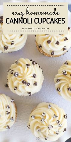 Cannoli Cupcakes, Cannoli Cupcake, Wedding Cake Recipes, Homemade Cupcake Recipes, Cinnamon Cupcakes, Mascarpone Frosting, Savory Treats, Homemade Cupcakes, Cinnamon Cake