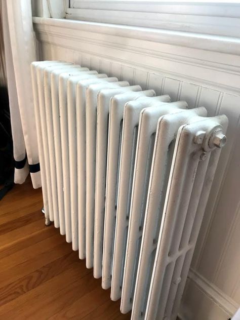 6 Reasons Why You Shouldn't Replace Cast Iron Radiators - Everyday Old House Unique Paint Colors, Old Radiators, Cast Iron Radiator, Iron Radiator, Cast Iron Cleaning, Clean My House, Dry Air, House Aesthetic, Cast Iron Radiators