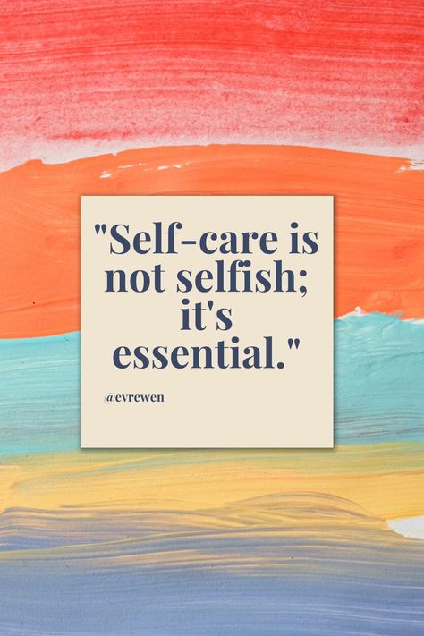 Self-care is not selfish; it's essential. Self Care Is Not Selfish, Selfish Quotes, Say That Again, Self Care Activities, Self Care, Verses, Bible Verses, Bible, Quotes