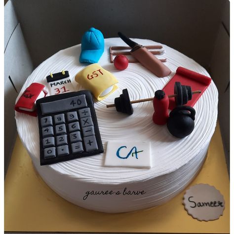 Chocolate cake Cake For Commerce Student, Congratulations Cake New Job, Cake For Workaholic Husband, Cake For Accountant, Cake For Chartered Accountant, Accountant Cake Ideas, Teacher Cake Topper Printable, Teacher Birthday Cake, Charted Accountant