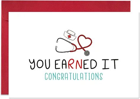 Amazon.com : Nurses Greeting Card Congratulations Nurse, Homemade Card, Grad Cards, Congratulations Card, Watercolor Cards, Homemade Cards, Card Ideas, Greeting Card, Greeting Cards