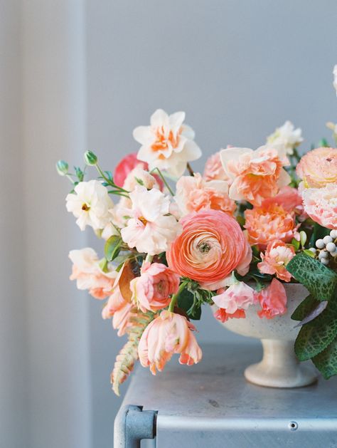 Wedding Floral Design, Bridal Invitations, Coral Wedding, Lace Bridal Gown, Orange Wedding, Curved Wedding Band, Floral Centerpieces, Beautiful Blooms, Pink Wedding