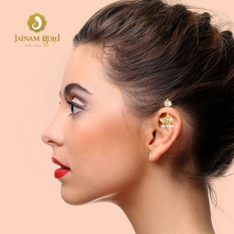 At Jainam Gold, we have a wide variety of bugadi earring styles to choose from. We create these with meticulous attention to detail and finesse, providing an aspect of meaningful accessories in a variety of price ranges. Visit our website for more - link in bio! . . #bugadiearrings #bugadi #womenearings #goldjewel #goldjewelries #goldjewellerydesign #earingsoftheday #earingsfashion #earingsshopping #womenjewellerydesigners #traditionaljewellary #goldbugadi #jewellerycollections Gold Bugadi Earrings, Ear Bugadi, Bugadi Earring Design In Gold, Bugadi Earring Design, Bugadi Earrings, Jewelry Bangles, Earring Styles, Pretty Jewelry Necklaces, Ear Ring