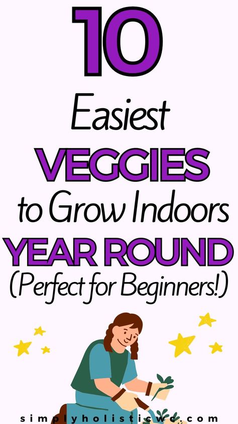 10 Easiest Vegetables to Grow Indoors Indoor Veggie Garden, Vegetables To Grow Indoors, Apartment Vegetable Garden, Easiest Vegetables To Grow, Growing Winter Vegetables, Indoor Garden Apartment, Easy Vegetables, Growing Vegetables Indoors, Small House Garden