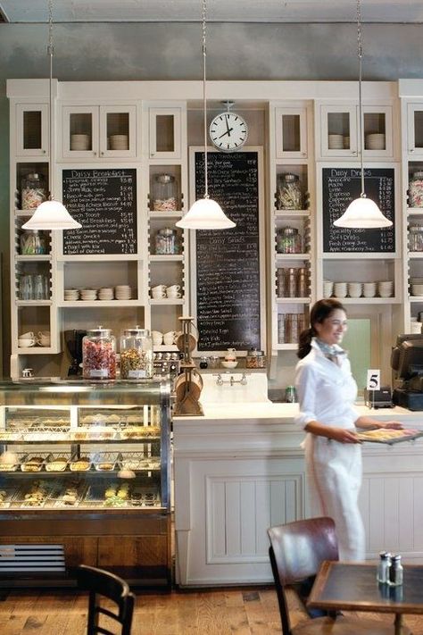 Beautiful Bakery Interior Designs To Make You Feel Peckish - Bored Art Bakery Counter, Bakery Interior, Cafe Bistro, Bakery Design, Modern Restaurant, Farm Shop, Coffee Shop Design, Hinkley Lighting, Cafe Style