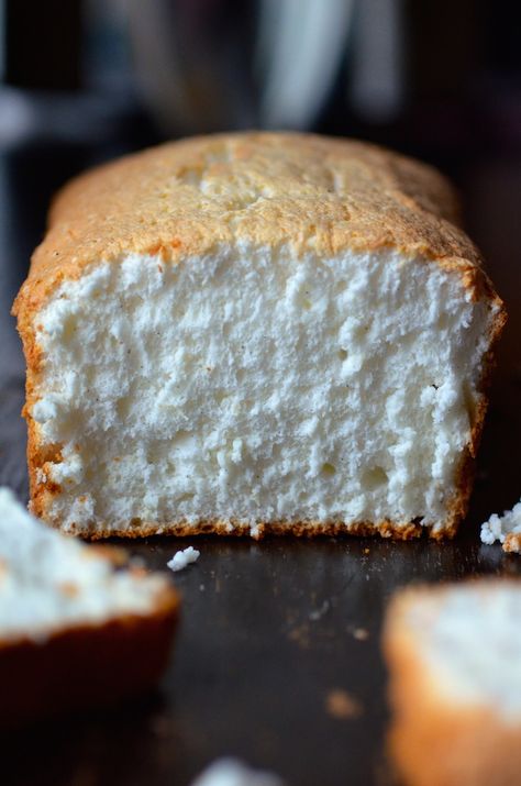 Angel Food Cake Without Tube Pan, Angel Food Cake Loaf Pan, Angel Food Cake Loaf, Brunch Parties, Tube Pan, Orange Extract, Loaf Cakes, Oven Rack, Dessert Easy