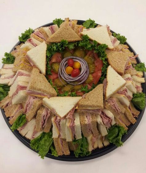 Sandwich tray by Sandie Diy Sandwich Tray, Sandwich Tray, Sandwich Trays Ideas Food Platters, Sandwich Platters For Parties, Kids Party Sandwiches, Party Finger Sandwiches, Sandwich Platter, Best Freeze Dried Food, Tea Party Sandwiches