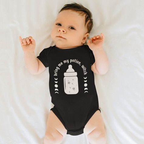 Goth Bodysuit Goth Baby Clothes Witchy Baby Baby Ghoul Punk | Etsy Witchy Baby Nursery, Emo Baby Clothes, Goth Baby Stuff, Goth Nursery Ideas, Goth Pregnancy Outfits, Witchy Nursery, Goth Bodysuit, Goth Baby Nursery, Goth Nursery