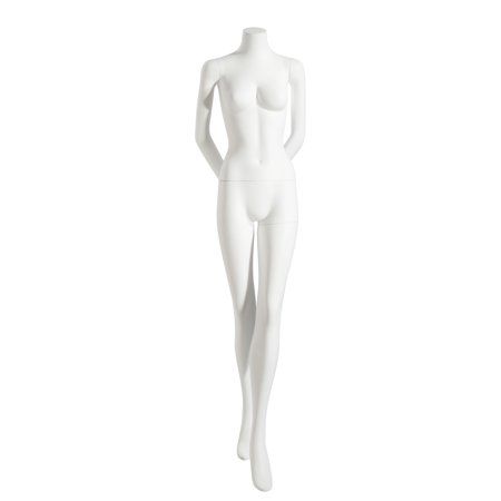 Mondo Mannequins' Niki Headless Female Mannequin in Matte White (Pose 2), Multicolor Headless Mannequin, Female Mannequin, Ballet Shoes, White