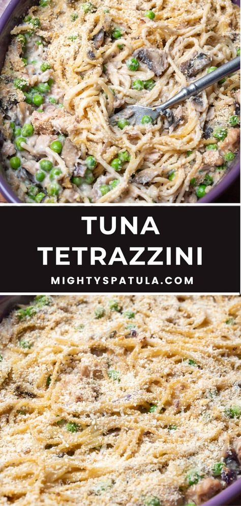 Tuna Tetrazzini – Mighty Spatula Can Tuna Recipes Dinners, Tuna Tetrazzini Easy, Tuna Tettrazini, Tuna Fish Recipes Canned, Tuna Alfredo Pasta, Tuna Hotdish, Canned Tuna Recipes Dinners, Tuna Tetrazzini Recipe, Tuna Dinner Ideas