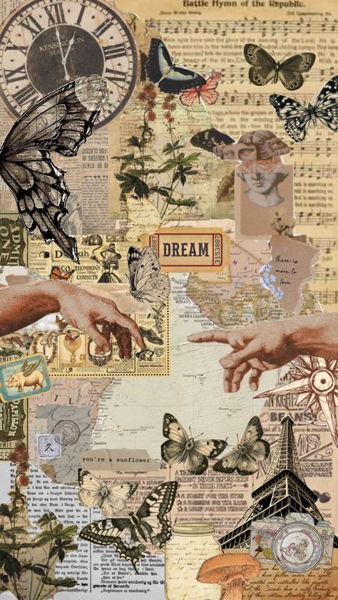 How To Make Newspaper Collage, Scrapbook Collage Wallpaper, Newspaper Vintage Aesthetic, Newspaper Art Aesthetic, Newspaper Astethic, Old Fashioned Wallpaper Vintage, Magazine Collage Art Ideas, Cool Collages Wallpaper, Artist Collage Wallpaper