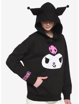 Pink Kuromi, Hot Topic Sweaters, Hoodie Roblox, Girls Hoodie, Hoodie Girl, Colorful Hoodies, Hot Topic, Black Hoodie, Aesthetic Clothes