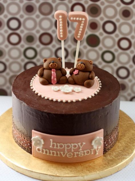 17th Anniversary 17 Anniversary, Anniversary Cake Images, 17th Wedding Anniversary, Scrapbook Photos, 17th Anniversary, Wedding Anniversary Cakes, Cake Photos, Recipe Cake, Cake Candy