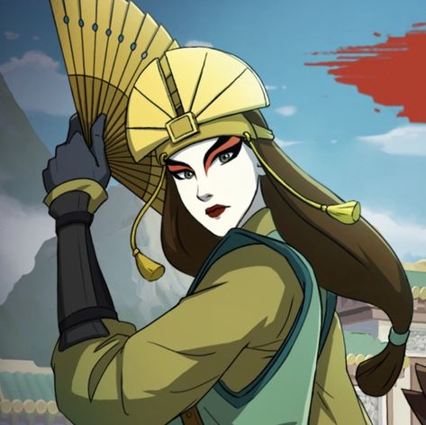 Avatar Kyoshi Drawing, Avatar Kyoshi Cosplay, Avatar Kyoshi Pfp, Avatar The Last Airbender Profile Pic, Kyoshi Warrior Oc, Kiyoshi Avatar, Avatar Kyoshi Art, Avatar Kyoshi Fanart, Avatar The Last Airbender Fan Art