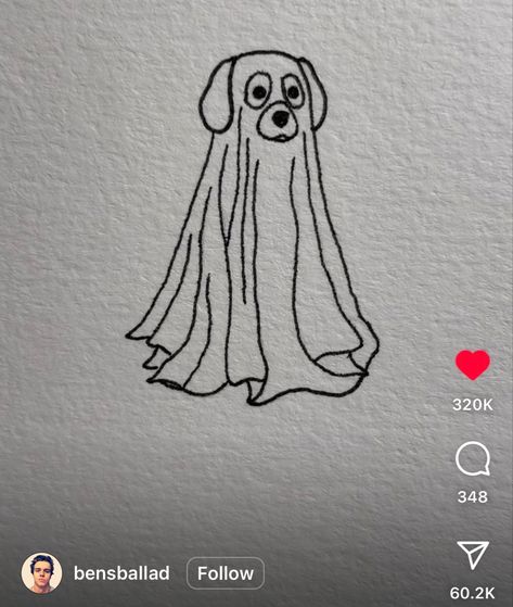 Dog Halloween Tattoo, Ghost Walking Dog Tattoo, Ghost With Dog Tattoo, Dog In Ghost Costume Tattoo, Ghost Doing Things Tattoo, Tattooed Teacher, Friday The 13th Tattoo, Cute Small Dogs, 13 Tattoos