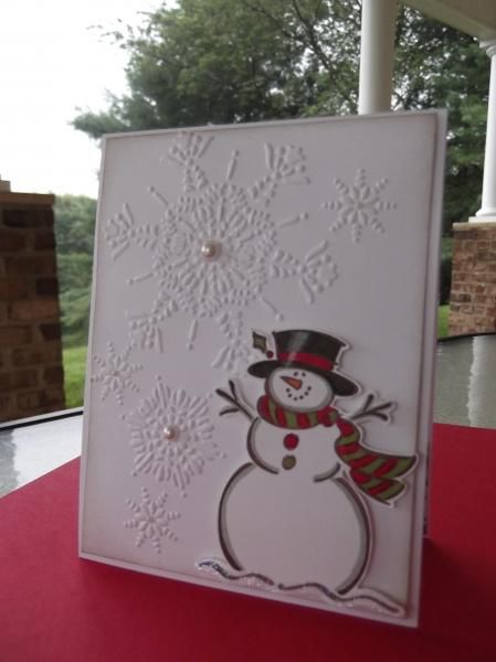 Christmas in July~ by stampin'nana - Cards and Paper Crafts at Splitcoaststampers Stampin Up Snowmen Cards, Snow Man Christmas Cards, Snowman Cards Handmade, Christmas Crafts To Sell Handmade Gifts, Christmas Card For Kids, Snowmen Cards, Sample Christmas Cards, Christmas Cards 2018, Snowman Christmas Cards