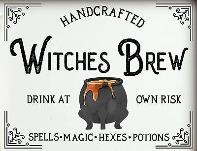 Witch Wall Art, Art Witch, Halloween Kitchen, Halloween Sign, Halloween Wall Art, Wall Art Metal, Witch Decor, Halloween Coffee, Fall Halloween Decor