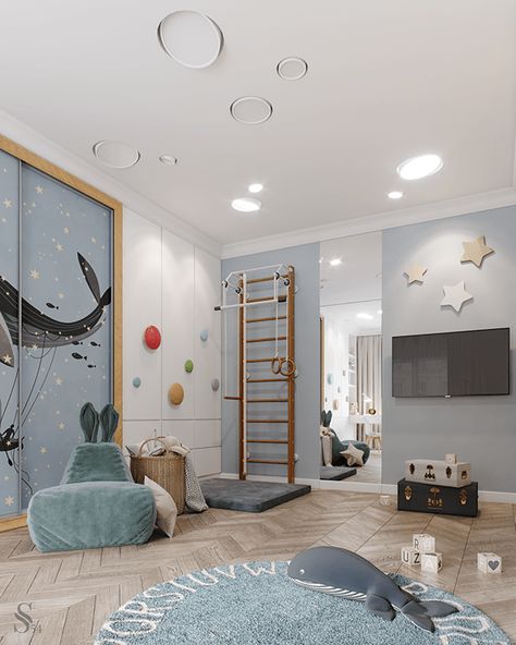 Apartment in Saint-Petersburg 3 - Dezign Ark Kids Nursery Ideas, Indoor Playroom, Design Hall, Boys Playroom, Kids Interior Design, Toddler Playroom, Kids' Furniture, Playroom Design, Kids Interior Room