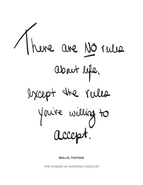 Allie Casazza, the host of The Purpose Show, wants you to know that you don’t have to accept your circumstances. And, in fact, there are no rules about the way life has to work - except the ones you accept. Allie Casazza, Megara Disney, Rules For Life, Business Plan Outline, Entrepreneur Quotes Women, There Are No Rules, Simply Life, Entrepreneur Advice, Mindset Tips