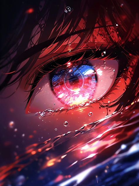 Blue And Red Eyes Anime, Clock Eyes Anime, Magic Eyes Anime, Glowing Eyes Art, Anime Eyes Wallpaper, Red Eyes Anime, Cat Eyes Drawing, Yuumei Art, Ed Wallpaper