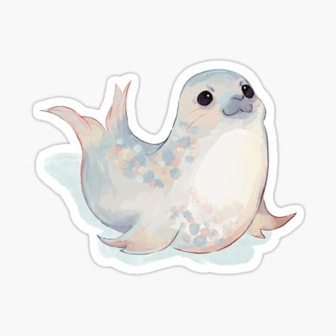 Sea Animal Stickers, Cute Seals, Seal Sticker, Collage Phone Case, Sticker Template, Animal Stickers, Diy Stickers, Aesthetic Stickers, Mode Vintage