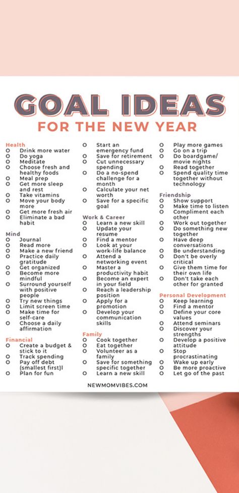 Tips For The New Year, New Years Habits Goal Settings, New Year Resolution Board Ideas, New Years Resolution Categories, Vision Board New Year Ideas, New Year Resolution Ideas For Students, How To Make A New Years Resolution List, Family New Year Resolutions Goal Settings, Goals For New Year Ideas