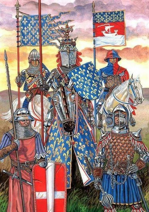 The French Crusaders’ Victories Came From Their High Admiration of Honor and Bravery - Nobility and Analogous Traditional Elites French Knight, English Knights, Medieval France, Medieval Drawings, Century Armor, Historical Warriors, Medieval Ages, Ancient Warfare, Historical Armor