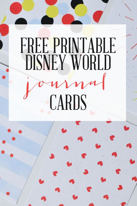 Free Printable Walt Disney World Journal Cards Disneyworld Printables Free, Disney Envelopes Free Printables, Disney Planner Printables Free, Disney Journal Ideas, Disney World Journal, Disney Travel Journal, Disney Printables Free, Traveling Journal, Disney Journal