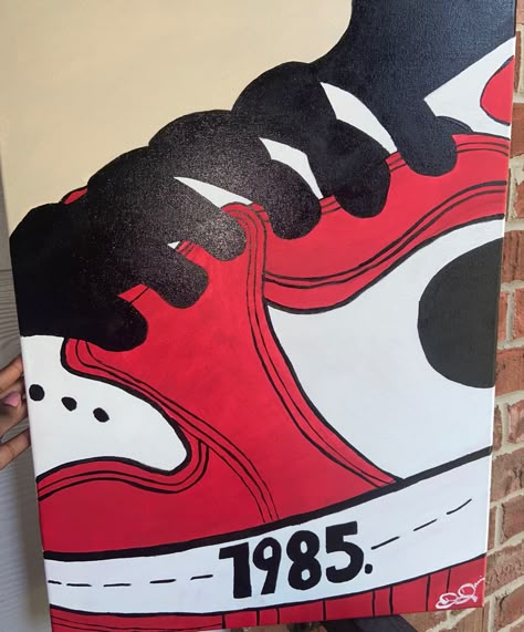 Painting Ideas On Canvas Shoes, Nike Shoes Painting On Canvas, Jordan Painting Ideas, Shoe Painting On Canvas, Shoe Painting Ideas On Canvas Jordans, Shoe Canvas Painting, Sneakers Painting Ideas On Canvas, Nike Painting Canvas, Shoe Painting Ideas On Canvas