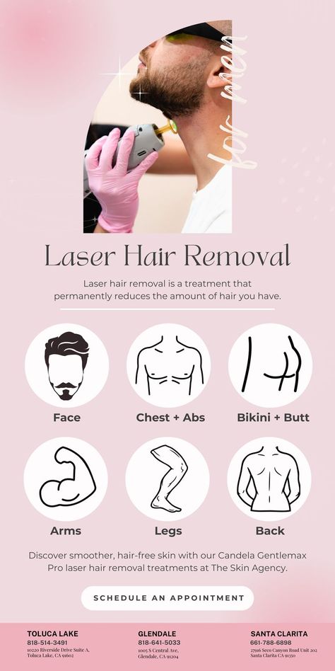 Embrace a hassle-free hair removal method with our laser hair removal services. Ideal for men seeking effective skin treatments to refine their skin care routine and achieve flawless skin. #LaserHairRemovalLA #LosAngelesHairRemoval #MedSpaLosAngeles #SkinTreatmentsLA #SkinCareLosAngeles Laser Hair Removal For Men, Laser Hair Removal Funny, Laser Hair Removal Men, Laser Hair Removal Facts, Laser Business, Laser Clinic, Skin Care Specialist, Laser Hair Removal Machine, Hair Removal For Men