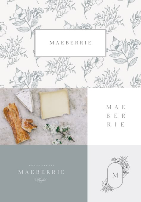 French Website Design, French Branding Design, French Restaurant Branding, French Restaurant Logo, Parisian Branding, Floral Branding Design, French Logo Design, Restaurant Collateral, French Menu Design