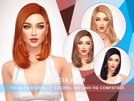 Lucia Hair Sims 4 Guide, Makeup Cc, Disney Characters Wallpaper, High Hair, Sims Hair, Long Straight Hair, Sims 4 Clothing, Sims Mods, Sims 4 Cc