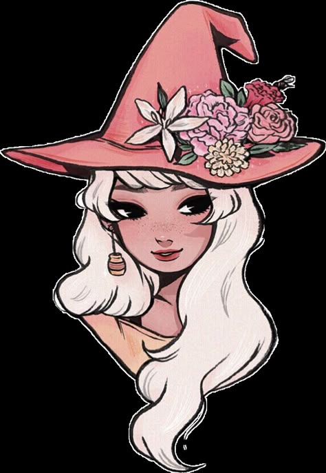 Cute Halloween Drawings, Trending Stickers, Witch Drawing, Sticker Inspo, Art Trippy, Cute Witch, Halloween Drawings, Arte Inspo, Witch Art