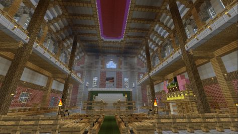 Fairy tail guild: Minecraft Style Minecraft Guild Hall, Fairy Tail Guild Hall, Fairy Tail Costumes, Interior Minecraft, Guild Hall, Cool Minecraft Creations, Cool Minecraft Houses, Fairy Tail Guild, Minecraft Decorations