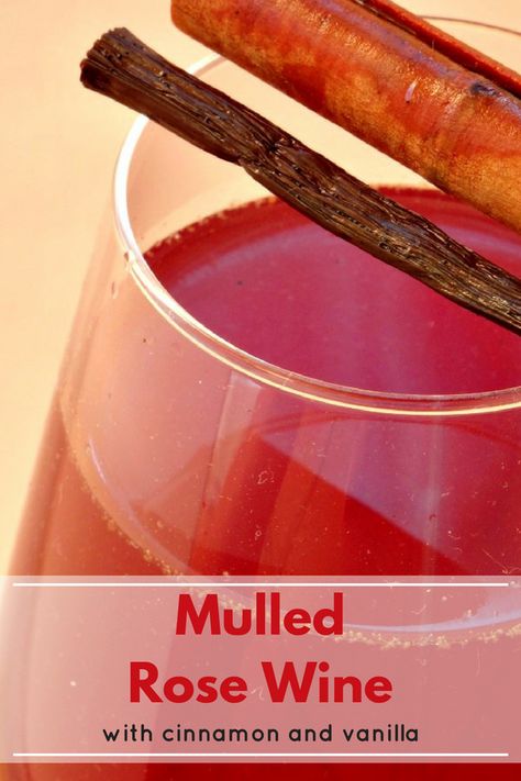 Mulled Rose Wine with Cinnamon and Vanilla | A fantastic alternative to ordinary mulled wine, this delicious Christmas drink is so warm and comforting it will become your new favourite Christmas recipe after your first sip!    #Christmas #MerryChristmas #Recipe #MulledWine #ChristmasDrink #ChristmasRecipe #ChristmasCocktail #ChristmasDrinks #ChristmasRecipes #ChristmasCocktails #Cocktail Rose Wine Recipes, Christmas Drinks Nonalcoholic, Christmas Snacks Easy, Fall Drink Recipes, Christmas Drinks Alcohol, Easy Rose, Mulled Wine Recipe, Favorite Christmas Recipes, Wine Recipe