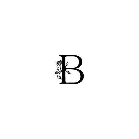 Brie Tattoo, Letter B Tattoo, Free Printable Letter Stencils, Florist Branding, Florist Brand, Self Love Tattoo, Doodle Background, Initial Tattoo, B Tattoo