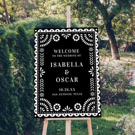 $30.25 | Black & White Papel Picado Wedding Welcome Sign #rustic wedding, mexican wedding, papel picado wedding, mexican wedding banner, traditional mexican wedding, bohemian chic wedding, mexico destination wedding, fiesta, quinceañera, black Traditional Mexican Wedding, Papel Picado Wedding, Mexican Inspired Wedding, Mexican Themed Weddings, Hacienda Wedding, Mexico Destination Wedding, Spanish Wedding, Boda Mexicana, Destination Wedding Mexico