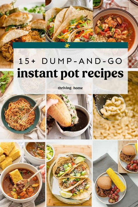 No pre-cooking involved for these delicious Instant Pot dump-and-go recipes. Just dump in the ingredients, press a button, and dinner is (pretty much) done! We’ll also show you how to prep each of these as freezer meals that can go straight from the freezer to the Instant Pot. Pressure Cooker Recipes Healthy, Instant Pot Dump, Low Carb Instant Pot Recipes, Freezer Food, Fantastic Recipes, Multi Cooker, Instant Pot Soup Recipes, Dump Meals, Simple Meals