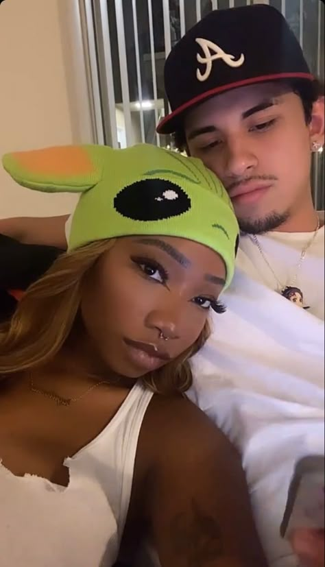 Black And Mexican Couples Aesthetic, Black And Mexican Couples Cartoon, Poc Couple Aesthetic, Mexican Bf And Black Gf, Black Gf And Hispanic Bf, Swirl Couples Bwwm, Interracial Couple Aesthetics, Interacial Couples Aesthetic, Black And Hispanic Couple