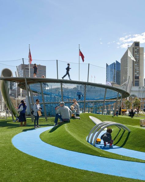 Andrea Cochran, Modern Playground, Playgrounds Architecture, Playground Landscaping, Cool Playgrounds, Public Playground, Urban Playground, Children Park, Park Playground