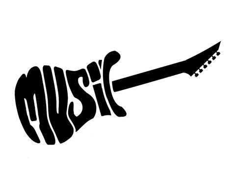 Music Silhouette, Cabin Wall Decor, Guitar Vector, Guitar Drawing, Ceramics Pottery Vase, Streetwear Graphic Tees, Guitar Tattoo, Guitar Painting, Exhibition Stand Design