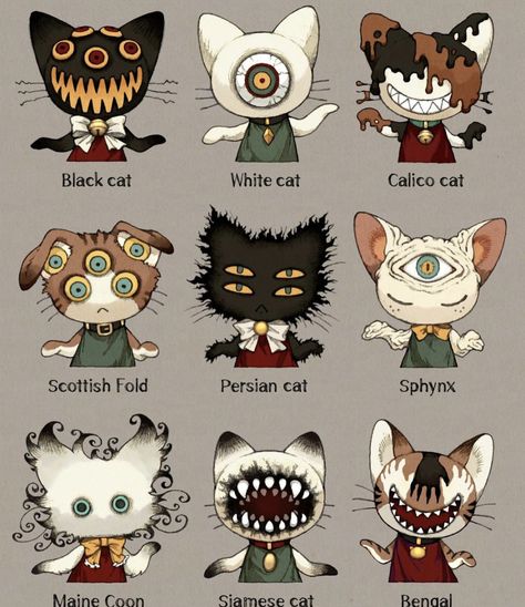 Halloween Creatures, Monster Collection, Arte Grunge, Graphisches Design, Arte Sketchbook, Arte Inspo, Creepy Art, Creature Concept Art, Dessin Adorable