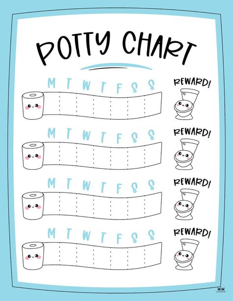 Choose from 20 unique printable potty training charts to help your little one potty train. Use stickers, rewards, and more! Print from home. 100% FREE! Potty Chart Ideas Diy, Diy Potty Training Chart Ideas, Free Potty Training Chart Printables, Diy Potty Training Chart, Potty Chart Ideas, Pee Chart, Toilet Training Visual Schedule, Potty Time Chart, Toilet Training Visuals