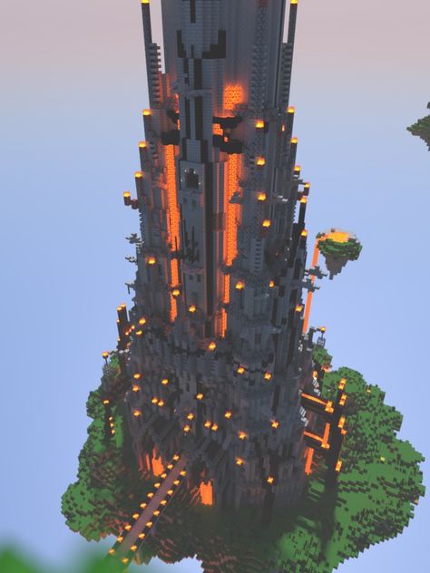 Evil Tower, Minecraft Castle Designs, Ball Of Light, Minecraft Building Blueprints, Power Corrupts, Minecraft Mansion, Minecraft Images, Dark Ocean, Minecraft Structures