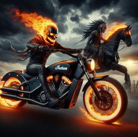 Ghost Rider 3d, Ghost Rider Images, Motorcycle Art Painting, 4k Wallpaper Android, Fire Wallpaper, Ghost Rider Pictures, Ghost Rider Wallpaper, Vintage Motorcycle Posters, Last Ride