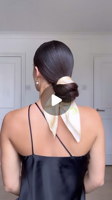 Scarf Bun, Scarf Ponytail, Hairstyle Ponytail, Ponytail Tutorial, Summer Scarf, Bun Hairstyle, Yay Or Nay, Summer Scarves, Scarf Hairstyles