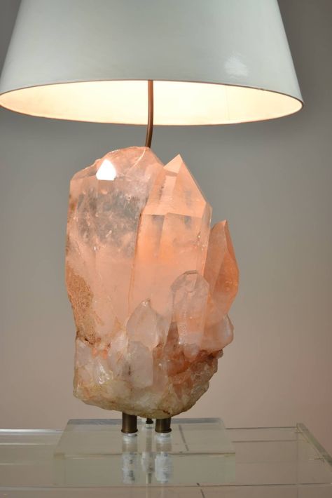 Quartz Crystal Lamp - Ideas on Foter Quartz Crystal Decor, Quartz Lamp, Crystal Lamps, Diy Swimming Pool, Stones Diy, Dim Lighting, Crystal Lamp, Crystal Decor, Rock Crystal